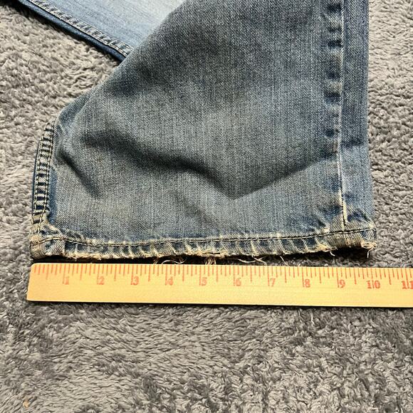 BKE Marshall Jeans Mens 33 Blue Straight Leg Thick Stitch Denim Western ** - Picture 13 of 13